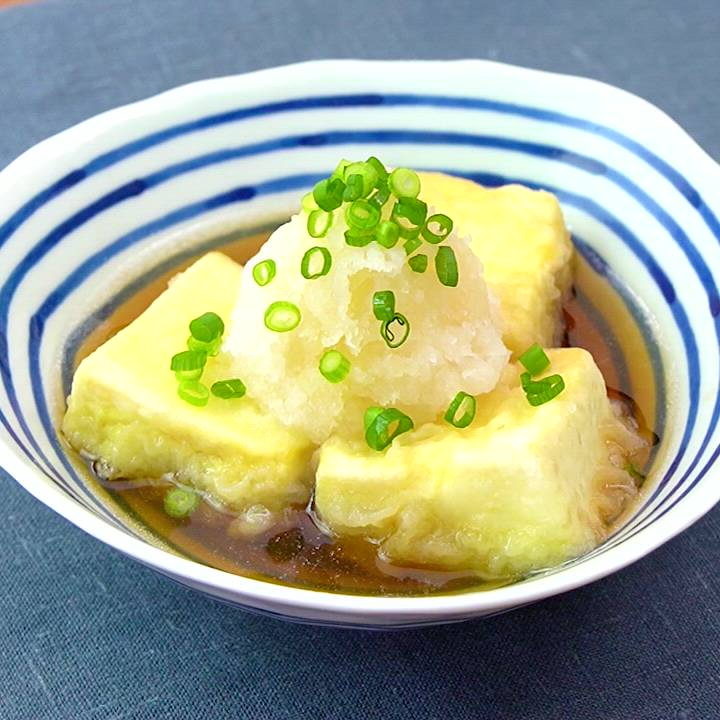 外はカリッと中はふわっと！ 基本の揚げ出し豆腐のレシピ動画・作り方