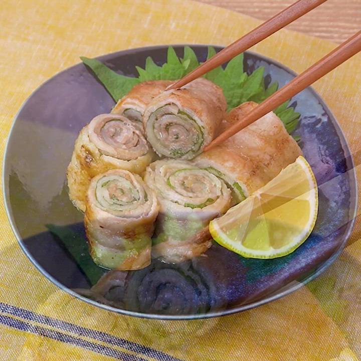 三枚肉しそ巻き 三枚肉しそ巻き 塩こしょうで簡単味付け♪ 豚バラの大葉巻き