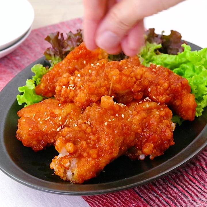 激旨！ ザクザクヤンニョムチキンのレシピ動画・作り方 | デリッシュ